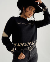 Women's Crew Neck Lucky Boots Sweater