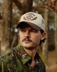 Tecovas x Mossy Oak Feather Logo Trucker