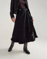 Women's Rodeo Maxi Denim Skirt