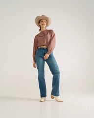 Women's Mini Seersucker Blouse