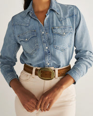 Women's Center Bar Buckle Belt