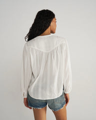 Women's Long Sleeve Woven Blouse
