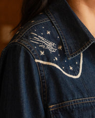 Mi Golondrina Denim Pearl Snap