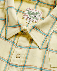 Men's Sawtooth Linen Short Sleeve Pearl Snap