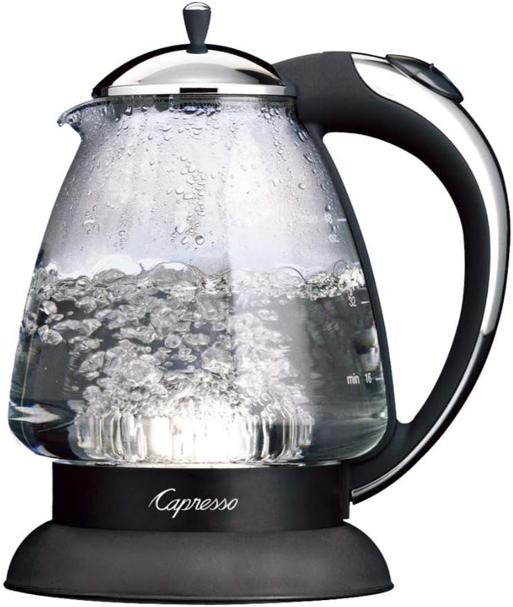 Capresso 259 Water Kettle, 10" x 8.25" x 6.25", Polished Chrome(Polished Chrome,Water Kettle)