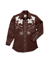 Tecovas x Cathy Hahn Menâs Vintage Smile Pocket Pearl Snap - Size M