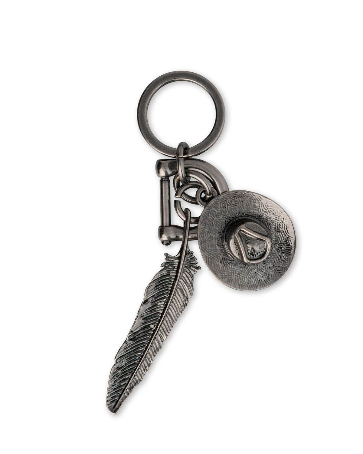 Cowboy Hat & Feather Bag Charm