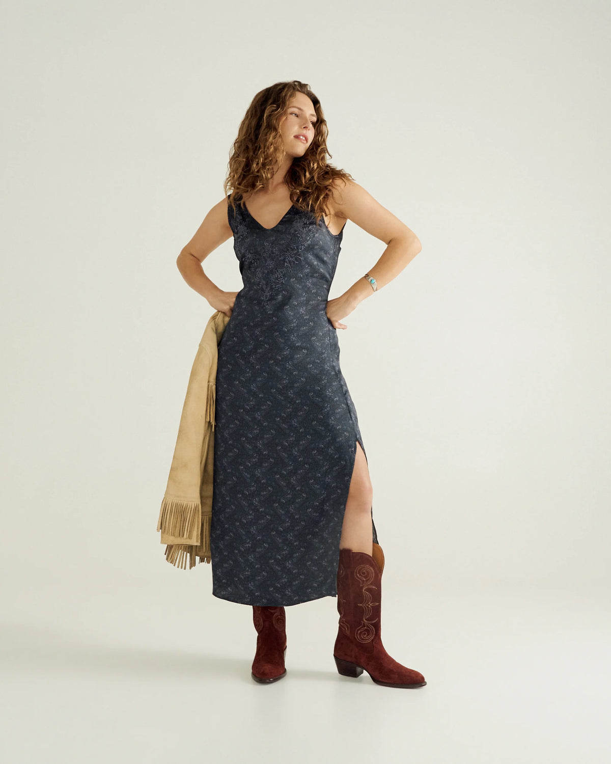 Women's Embroidered Slip Dress