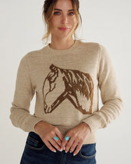 Women's Horse Crew Neck Sweater