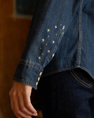 Mi Golondrina Denim Pearl Snap